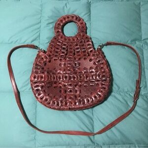 Patricia Nash TICCI Leather Bag Berry Wine